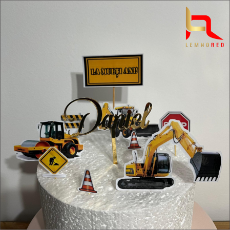 Suite toppere tematice - Suita toppere tort CONSTRUCTII