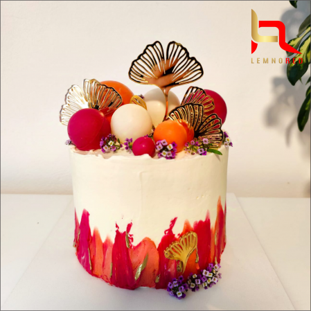 Toppere aniversari - Suita toppere tort - frunze Ginko & nume personalizat