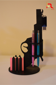 Alte obiecte decorative - Suport BLACK-GUN pentru pixuri, notes, stick