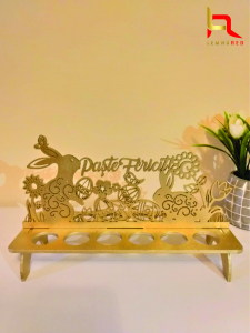 Decoratiuni Paste - Suport oua pentru Paste - cos din lemn pentru 12 oua
