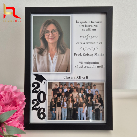 Evenimente speciale - Tablou personalizat - cadou profesor, invatator, diriginte - cu poza clasa si mesaj