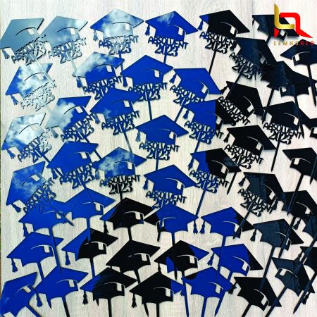 Scoala/Absolvire - Topper ABSOLVENT (plexiglas negru)