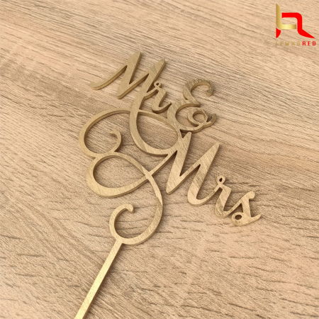Accesorii nunta - Topper elegant Mr & Mrs