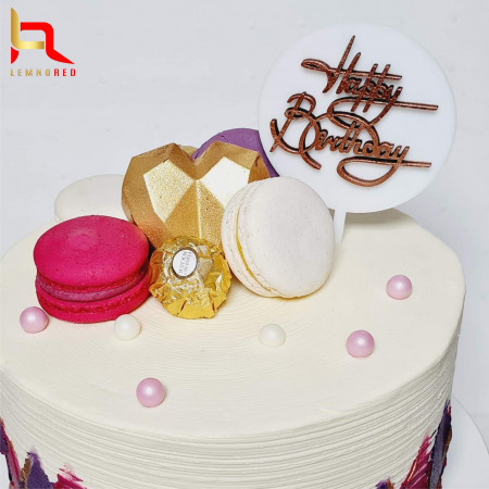 Topper Happy birthday plexiglas + lemn [2]