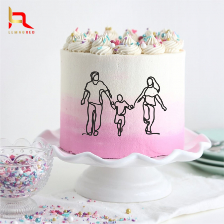 Toppere si ornamente tort - Topper lateral tort - FAMILY TIME