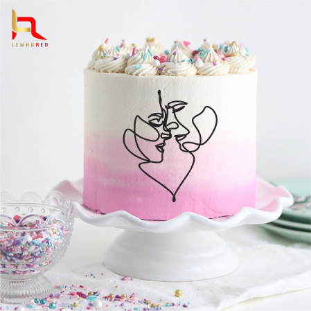 Toppere aniversari - Topper lateral tort - LOVE, NOT WAR!