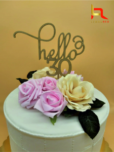 Toppere si ornamente tort - Topper Tort Hello 30