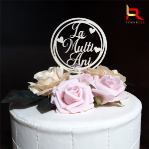 Toppere si ornamente tort - Topper tort La Multi Ani LMAR3