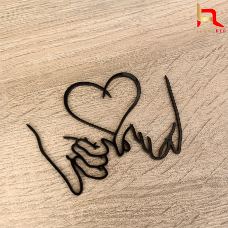 Topper tort line art - HOLDING HANDS [1]