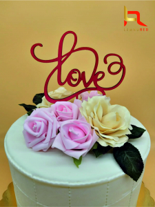 Toppere si ornamente tort - Topper tort indragostiti Love