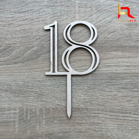 Toppere si ornamente tort - Decoratiune cifra 18 - tort de majorat