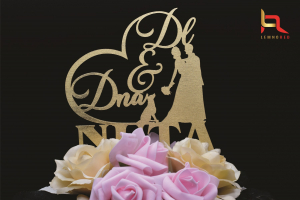 Topper tort nunta personalizat Dl & Dna [1]