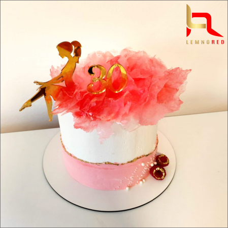 Toppere aniversari - Topper tort personalizabil - silueta femeie si cifra