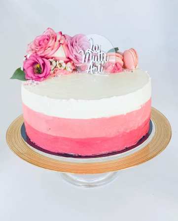 Topper tort plexiglas transparent + lemn vopsit