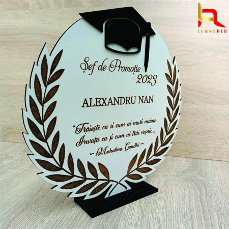Trofeu personalizat pentru absolvent/a [1]