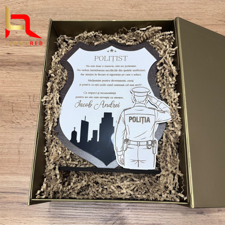 Trofeu Personalizat pentru Polițist – Cadou de Apreciere in cutie PREMIUM [1]