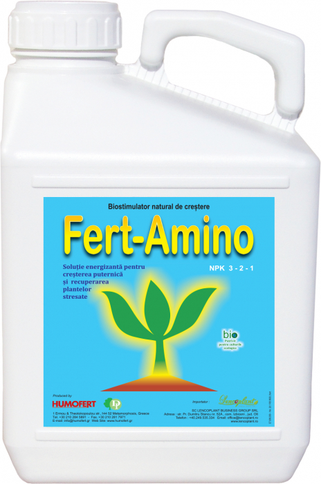 Biostimulator de crestere si stresul plantei Fert Amino - 4 litri, legume, fructe, pomi , cereale [1]
