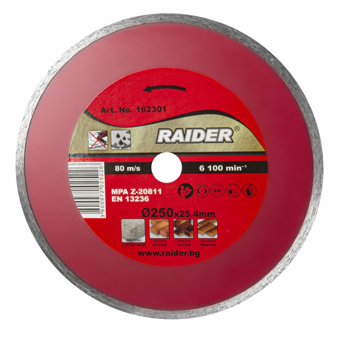 Disc diamantat continuu WET 250x25.4mm [1]