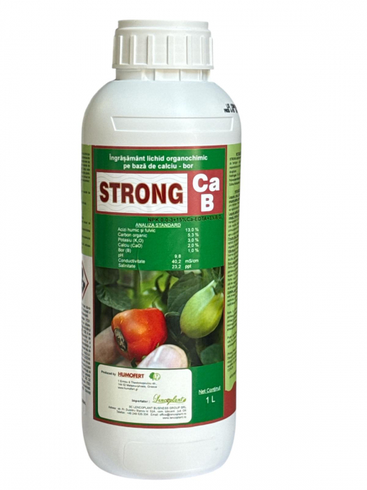 Ingrasamant lichid organochimic Calciu-Bor STRONG-CaB, legume, cereale - 1 litru [1]