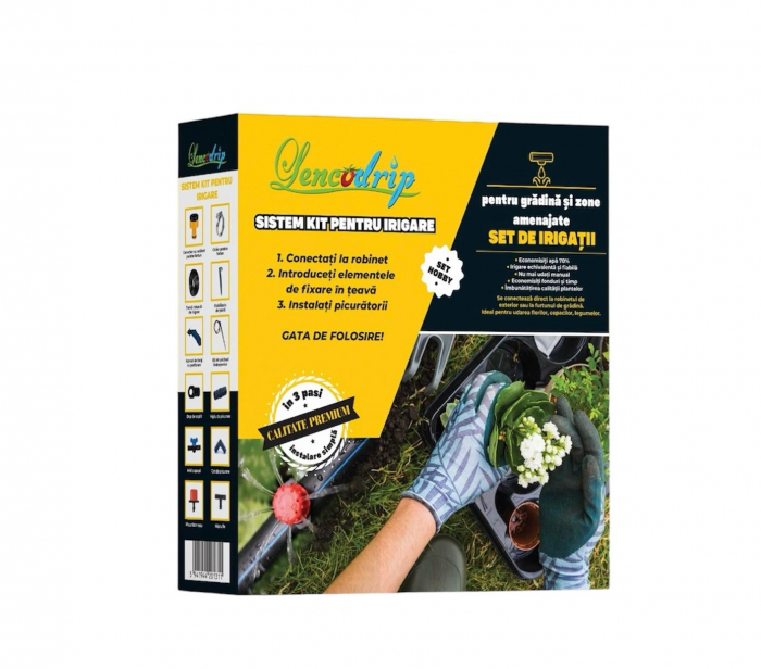 Set KIT HOBBY pentru irigare prin picurare cu 108 accesorii  - 60 metri lungime [3]