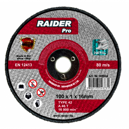 Accesorii si consumabile scule pneumatice - Disc pentru metal, scule pneumatice 100x1x16mm