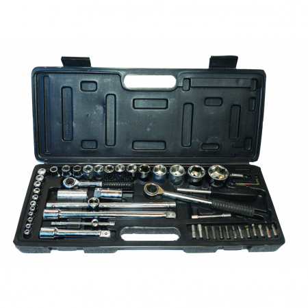 Podele hidraulice & Presa de banc & Truse reparatii caroserie - Set tubulare 52pcs 1/4" & 1/2" 4-30mm GD