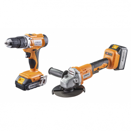 Polizoare unghiulare - Set Polizor unghiular si bormasina 18V 2 si 4Ah BK-AGCDL1