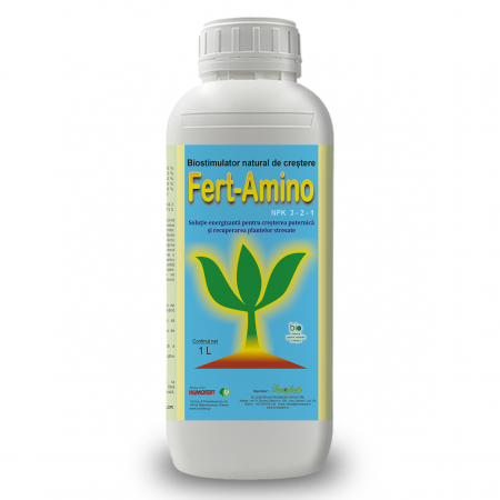 Regulatori naturali de crestere - Biostimulator de crestere si stresul plantei Fert Amino - 1 litru, legume, fructe, pomi , cereale
