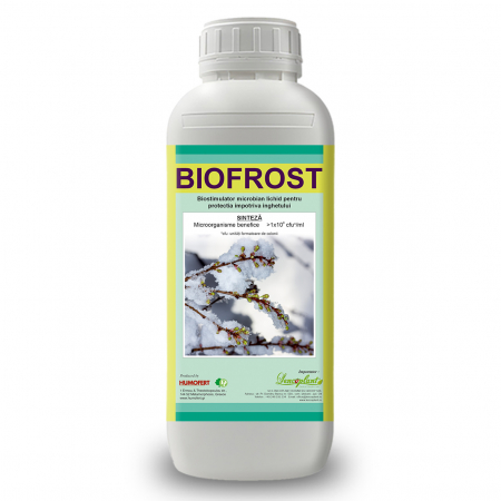 Solutii microbiene pentru radacini - Biostimulator microbian impotriva inghetului BIOFROST - 1 litru, legume, cartof, pomi , vita de vie