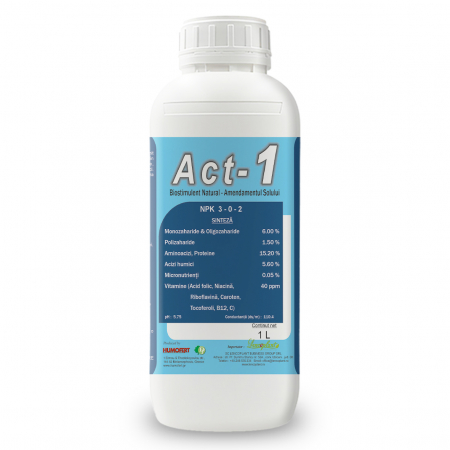 Activatori de sol - Biostimulator natural de crestere ACT 1 - 1 litru, legume, fructe, cereale, vie