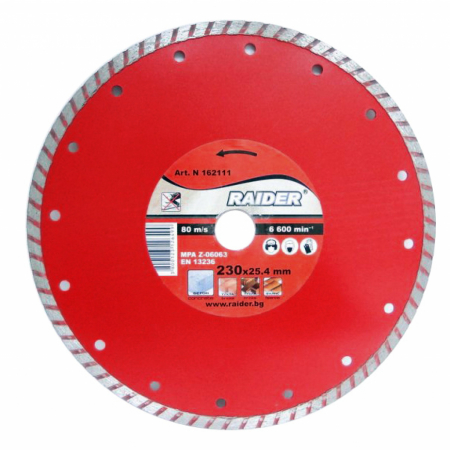 Aparat pentru legat plante cu banda si capse - Disc diamantat Turbo 230x22.2mm RD-DD08