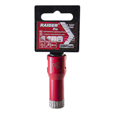 Aparat pentru legat plante cu banda si capse - Freza diamantata pentru frezare uscata M14 x 18 mm