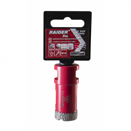 Aparat pentru legat plante cu banda si capse - Freza diamantata pentru frezare uscata M14 x 25 mm