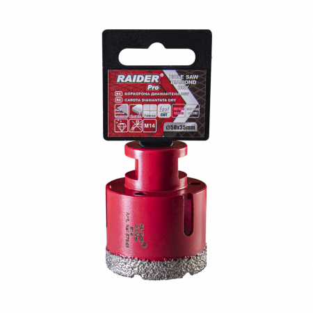Aparat pentru legat plante cu banda si capse - Freza diamantata pentru frezare uscata M14 x 50 mm