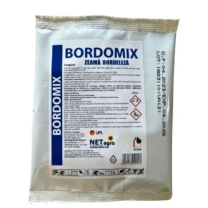 Fungicide - Fungicid Bordomix (Zeama Bordeleza), contact - 50 grame