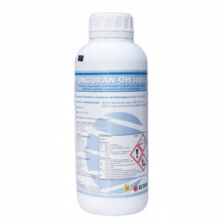 Fungicide - Fungicid Funguran OH 300SC - 1 litru , cartof , castraveți , pomi fructiferi , viță de vie