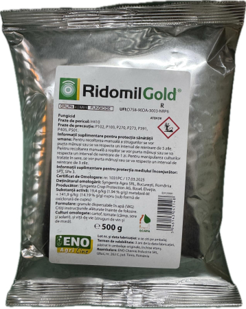 Fungicide - Fungicid RIDOMIL GOLD R - 500 grame , sistemic, cartof, tomate, vita de vie