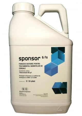 Tratament samanta si sol - Fungicid tratament samanta SPONSOR 6 FS - 5 litri, grau, orz, sistemic