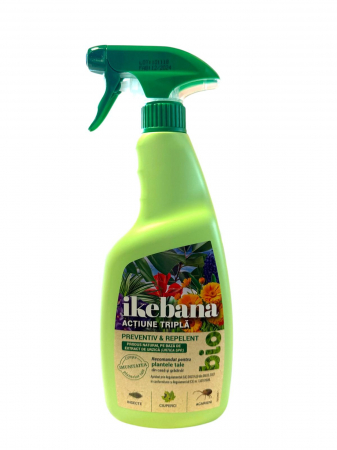 Fungicide - Ikebana Bio- 750 ml - tratament cu actiune tripla pentru plante