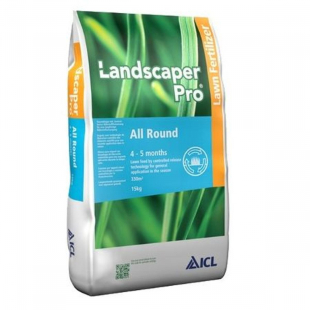 Ingrasaminte N-P-K - Ingrasamant gazon Landscaper Pro All round 24-05-08, eliberare lenta 4-5 luni, sac 15 kg