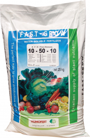 Ingrasaminte N-P-K - Ingrasamint Fast Grow plus 10-50-10+ Aminoacizi+ alge marine - sac 25 Kg