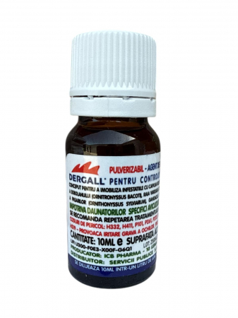 Igiena publica - Biocid DERGALL - 10 ml, soluție stropire păduchi la păsări