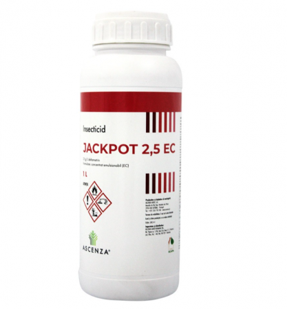 Insecticide-Acaricide - Insecticid JACKPOT 2.5 EC - 1 Litru, contact, legume, pomi, vita de vie