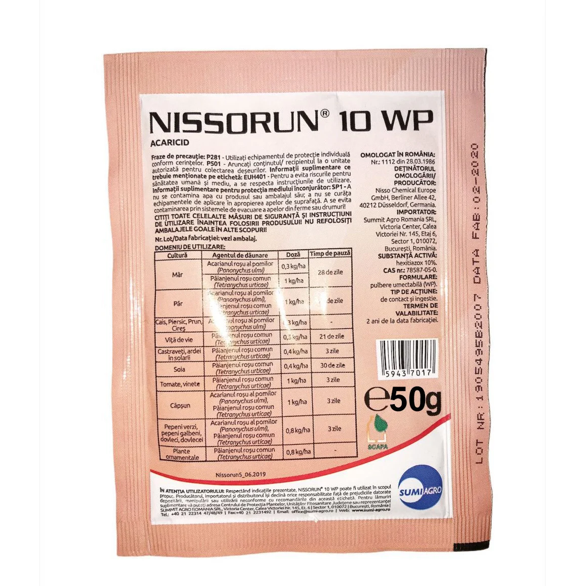 Insecticide-Acaricide - insecticid-nissorun-10-wp