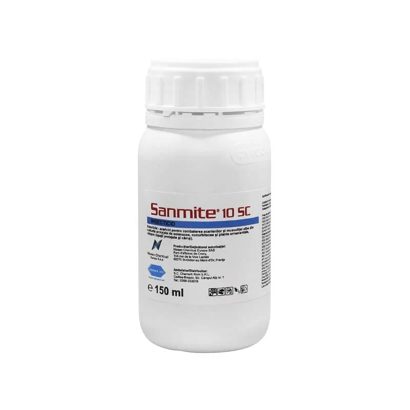 Insecticide-Acaricide - Insecticid Sanmite 10 SC - 150 ml, contact si ingestie, tomate, ardei, vinete, castraveti