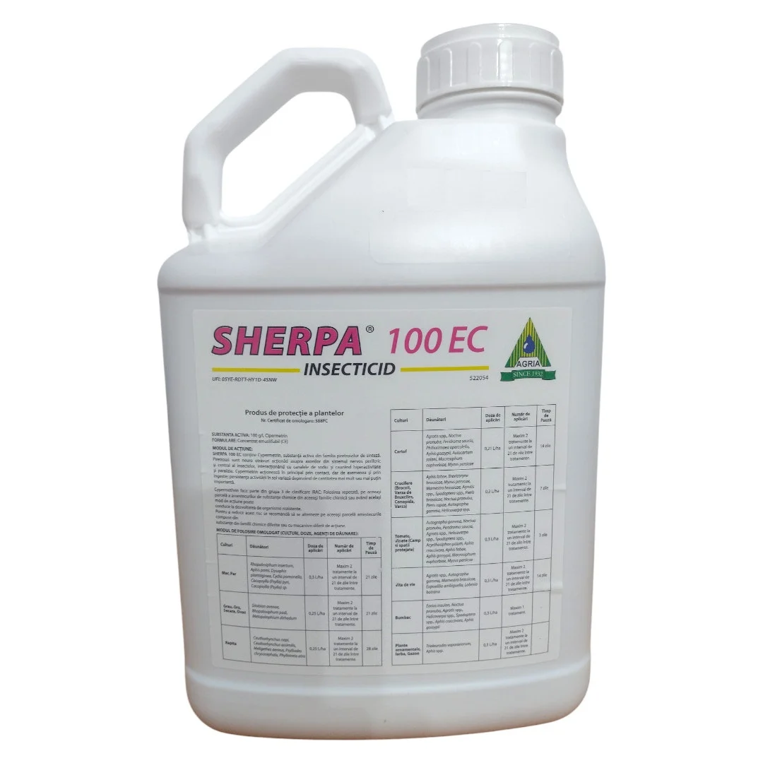 Insecticide-Acaricide - Insecticid Sherpa 100 EC - 5 litri , contact, ingestie