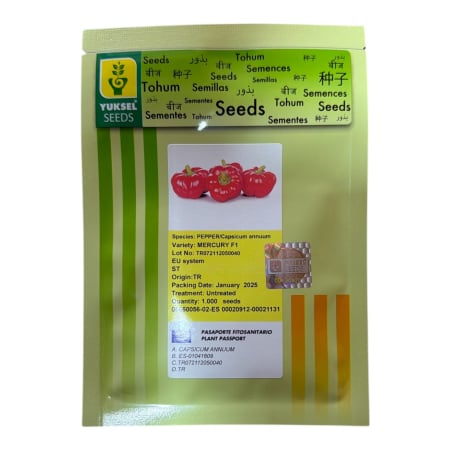 Seminte de legume - Seminte ardei Mercury F1 - 1000 seminte