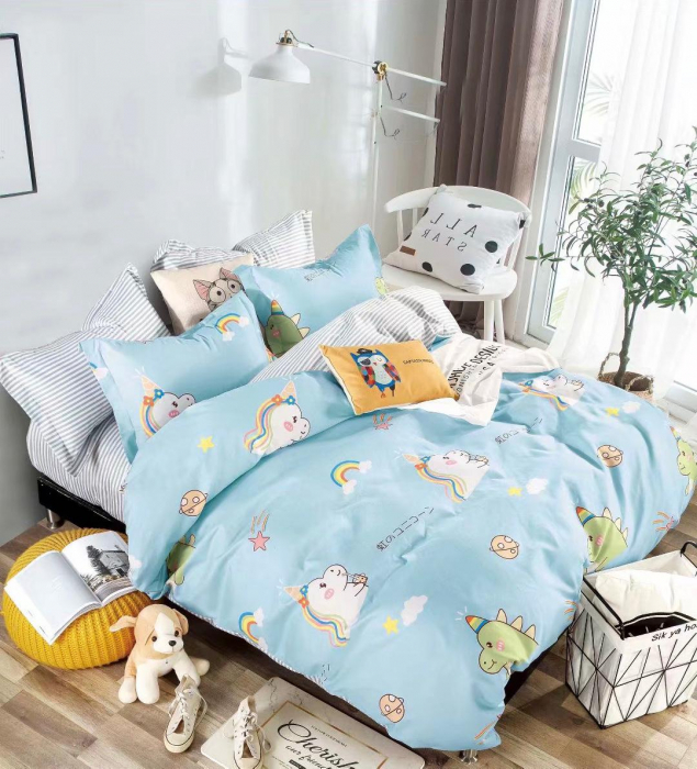 Lenjerie de pat pentru copii, Bleo unicorn [1]