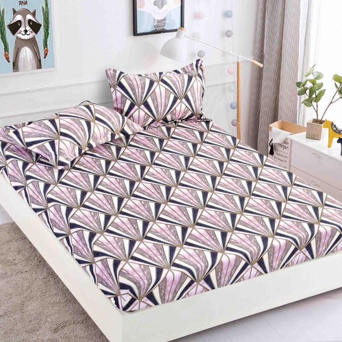 Husa de pat din Finet cu elastic+ 2 fete  de perna 180x200 -H32 [1]