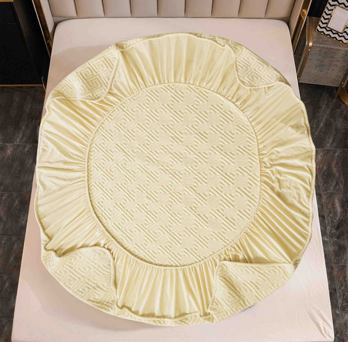 Husa tip Topper cu elastic din catifea 140x200 -TJ550 [4]